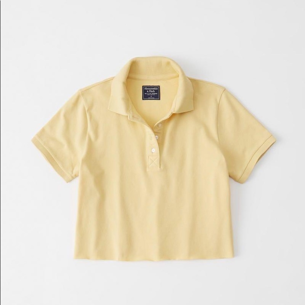 A&F Short-Sleeve Cropped Polo